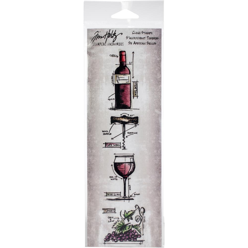 Wine Blueprint Stampers Anonymous Tim Holtz Stamps