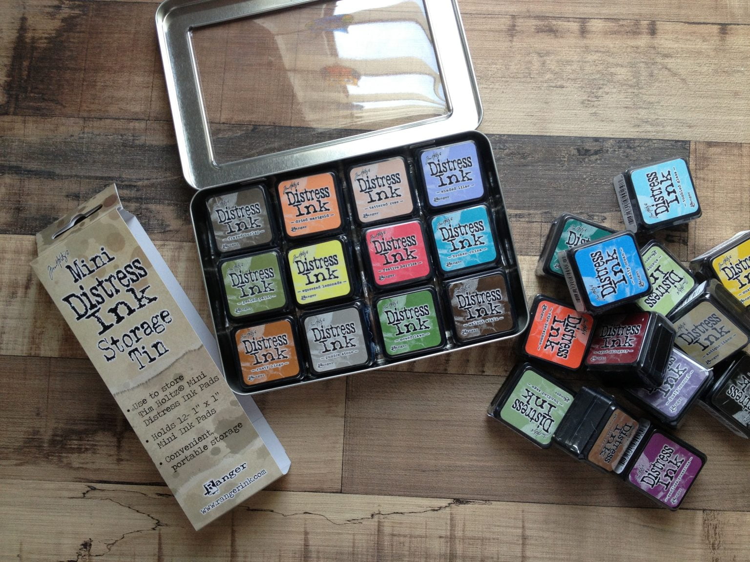 HOLDS 12 Distress Mini Ink Pad STORAGE TIN Page 29956 Malaysia