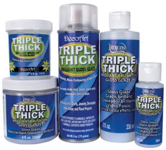  Paints Triple Thick Gloss Glaze - Spray : Arts, Crafts & Sewing