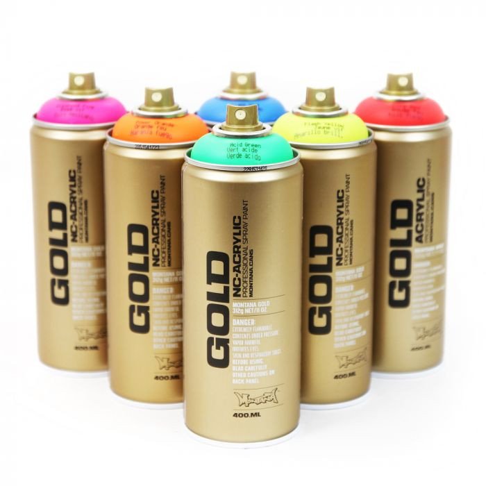 Montana GOLD Acrylic Professional Spray Paint 400 ml - Shock Green