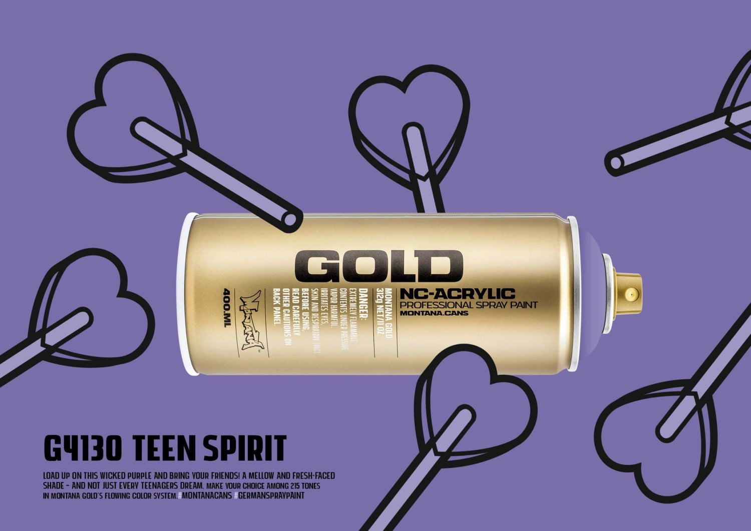 Montana - Gold Spray Paint 400ml - G4250 Deep Purple