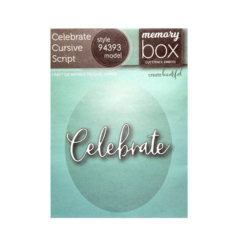 Memorial Box Script Memory Box Dies – CELEBRATE CURSIVE SCRIPT – Malaysia Scrapbook and Art ...