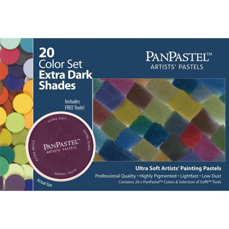 PanPastel Ultra Soft Artist Pastel Set 9ml 20/Pkg – Extra Dark Shades ...