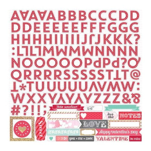 Glitter Crystal Alphabet Self Adhesive Stickers ABC A-Z Letter Words Sticker