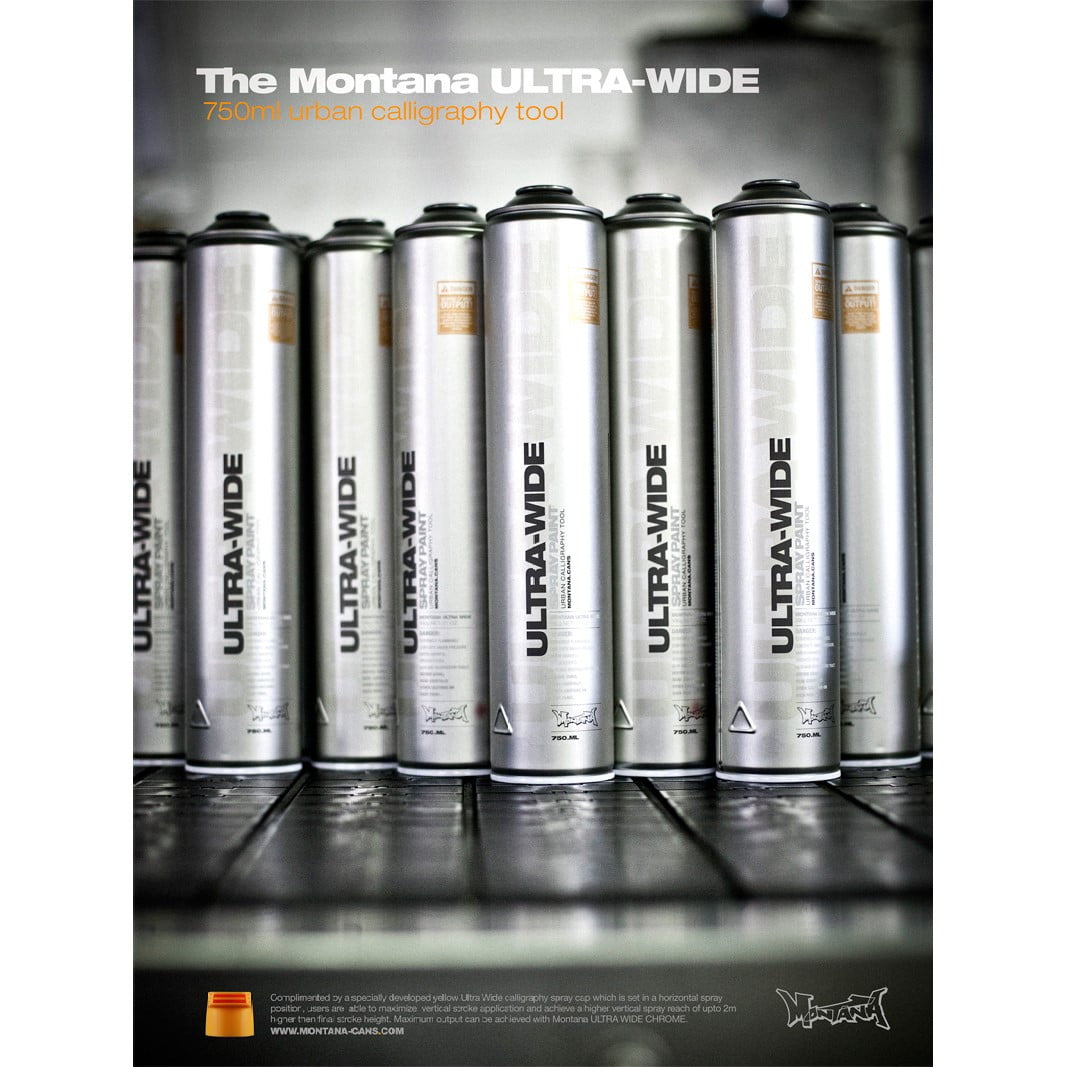 Montana ULTRA-WIDE Spray Paint 750ml 
