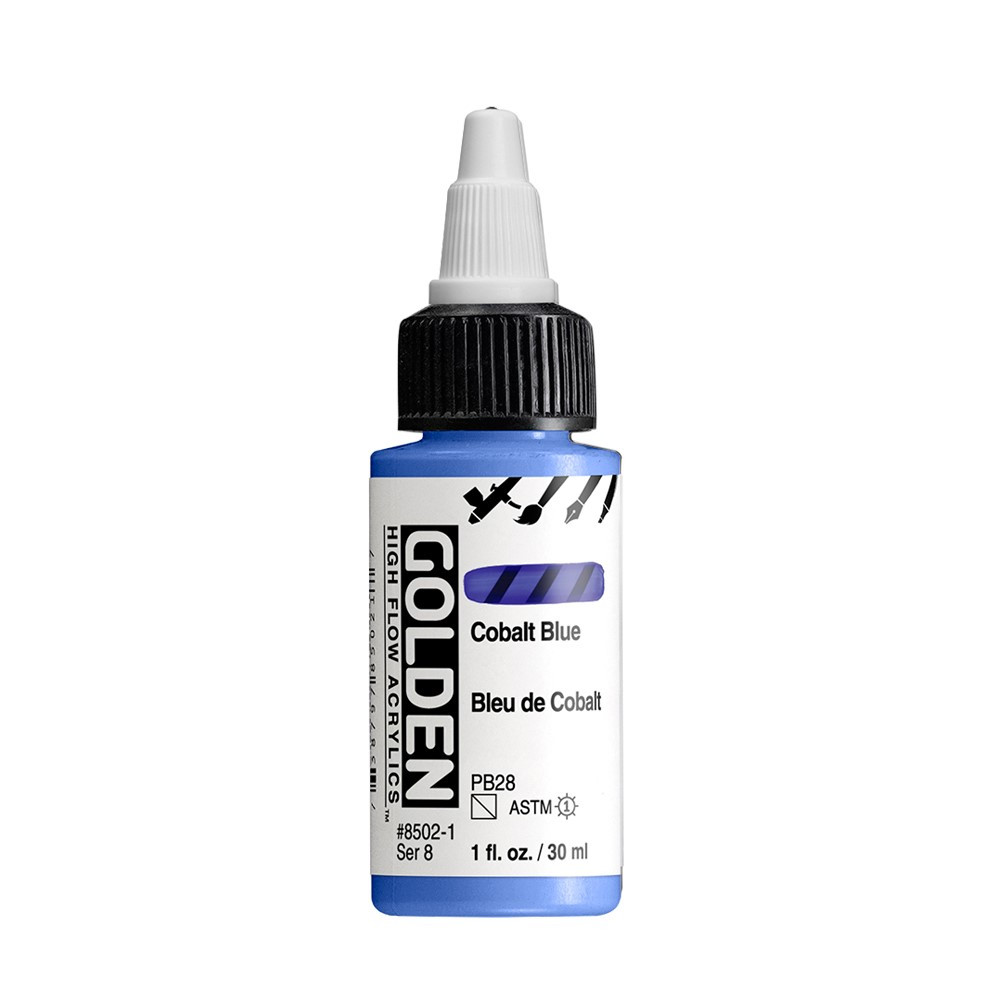 Golden Acrylic High Flow Paint - Cobalt Blue, 30ml