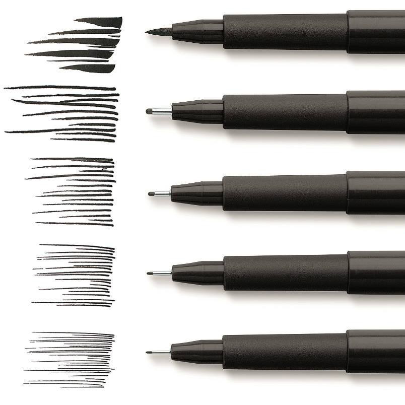 Faber-Castell PITT Artist Pen - Black (199) 0.7mm : Arts,  Crafts & Sewing