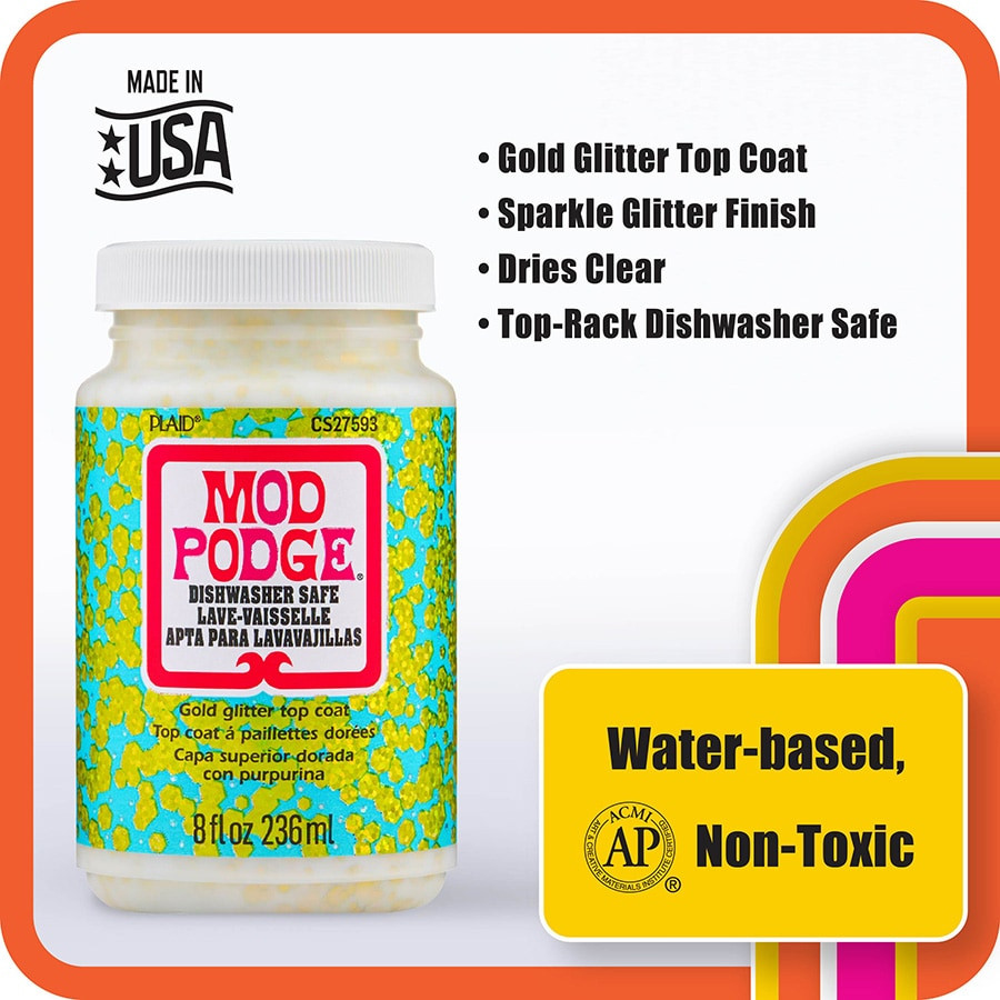 Mod Podge Gold Mega Glitter, 8 oz.