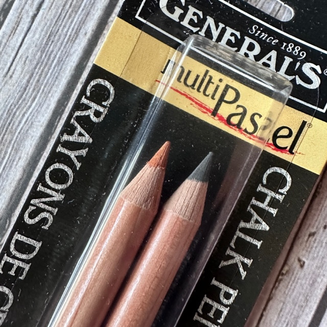 General Pencil 2 Piece Multi-Pastel Chalk Pencils, White