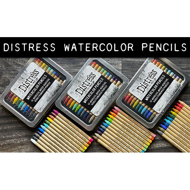 Set 2 Distress Watercolor Pencils - Tim Holtz - 12/Pkg