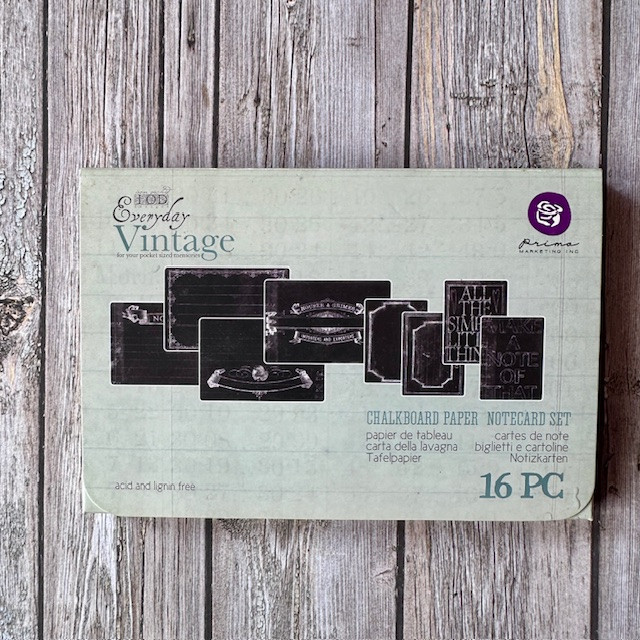 Prima Marketing Everyday Vintage Chalkboard Cards 16/Pkg - #1