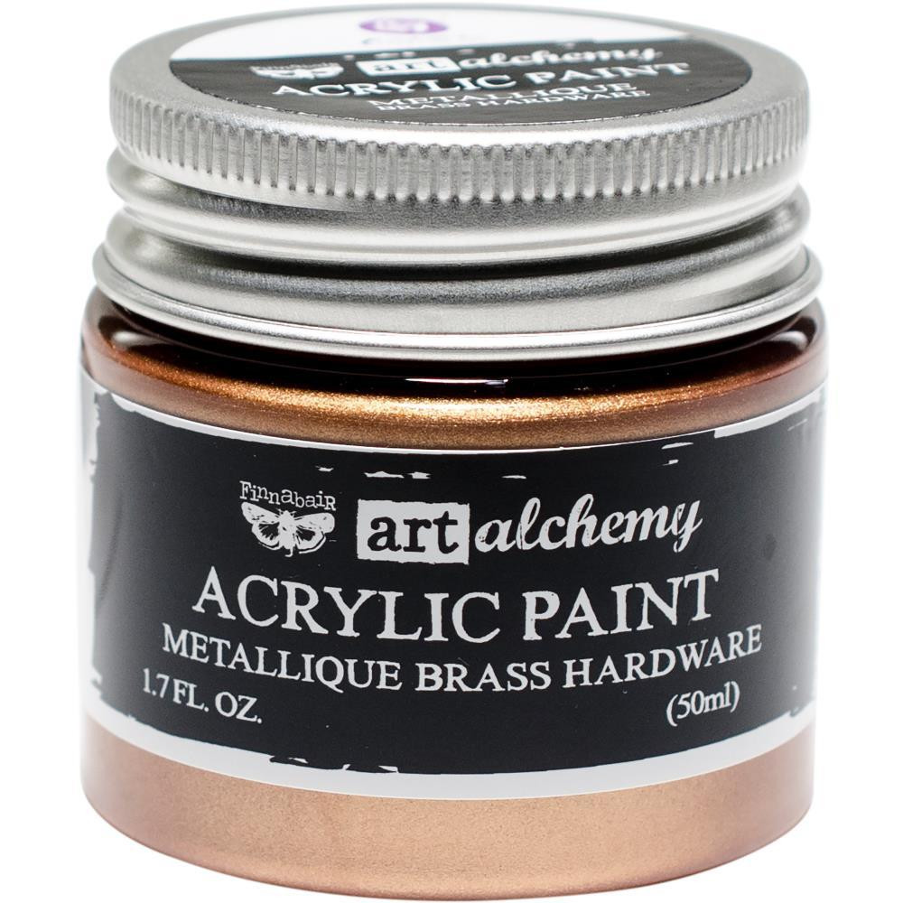 Prima Marketing Finnabair Art Alchemy Acrylic Paint 1.7 Fluid Ounces - METALLIC BRASS HARDWARE