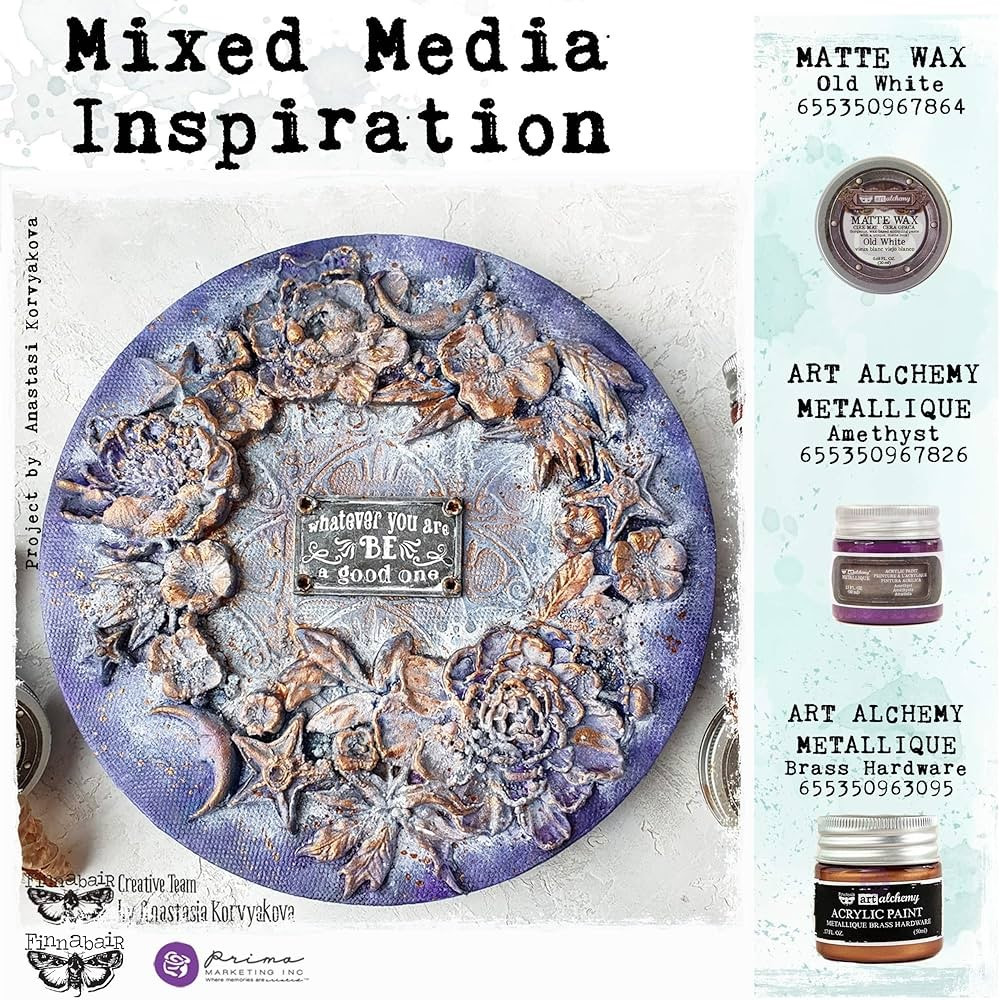 Prima Marketing Finnabair Art Alchemy Acrylic Paint 1.7 Fluid Ounces - METALLIC BRASS HARDWARE - Image 3