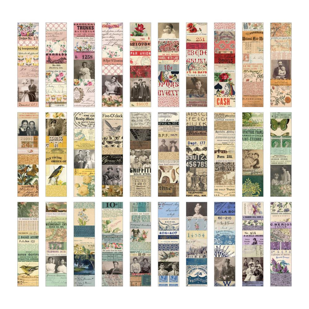Tim Holtz Idea-Ology Collage Strips 1.5"X6" 30/PKG - Image 2