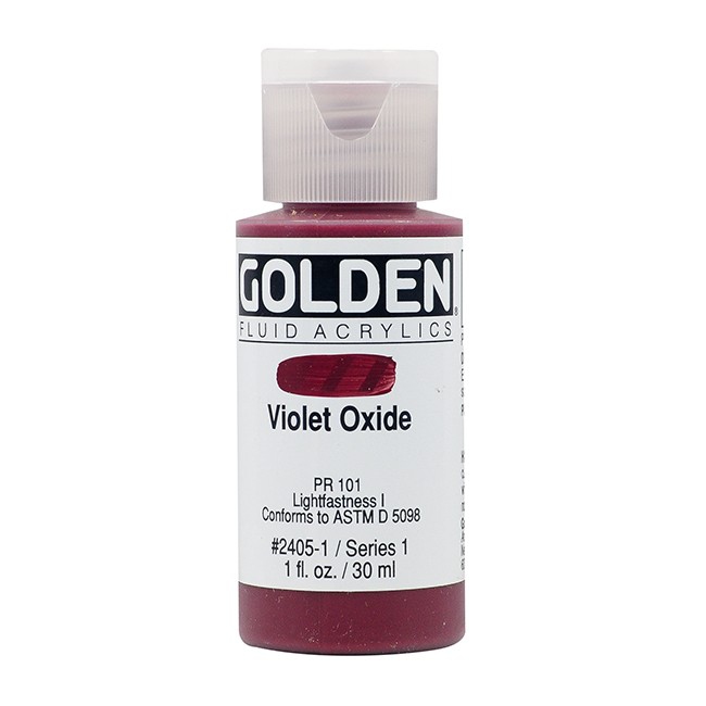 Golden Artist Fluid Acrylics Paint - Violet Oxide, 1oz