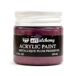 Prima Marketing Finnabair Art Alchemy Acrylic Paint 1.7 Fluid Ounces - Metallique Plum Preserves