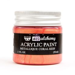 Prima Marketing Finnabair Art Alchemy Acrylic Paint 1.7 Fluid Ounces - Metallique Coral Reef