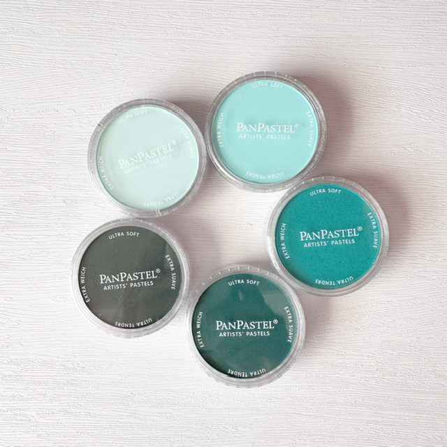 Pan Pastel Ultra Soft Artists Pastels - Phthalo Green Tones
