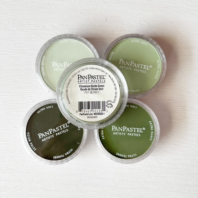 Pan Pastel Ultra Soft Artists Pastels - Chromium Oxide Green Tones - Image 3