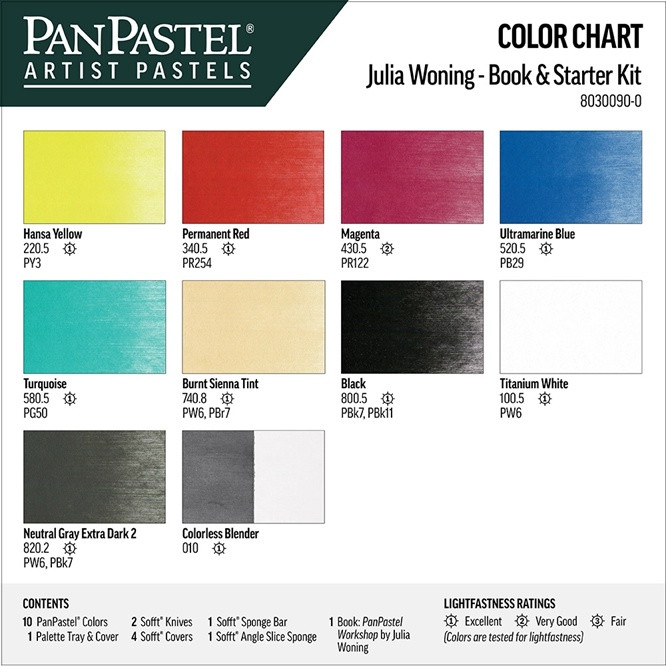 PanPastel Ultra Soft Artist Pastel Set 9ml 10/Pkg - Julia Woning with Book - Image 5