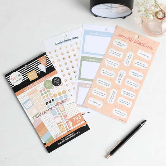 MAMBI Happy Planner Sticker Value Pack 30/Sheets - Moods and Mindfulness - Image 2