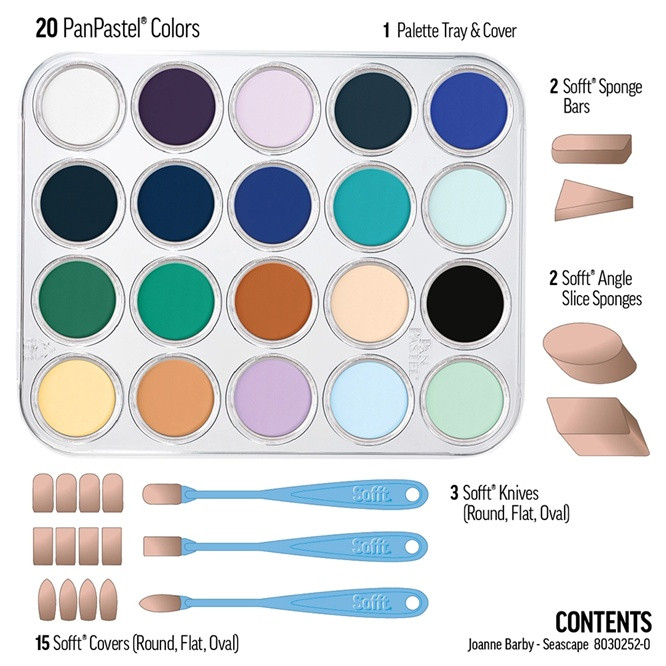 PanPastel Ultra Soft Artist Pastel Set 9ml 20/Pkg - Joanne Barby Seascape Set - Image 7