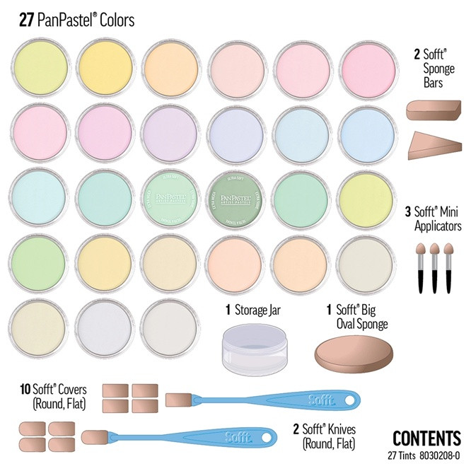 PanPastel Ultra Soft Artist Pastel Set 9ml 27/Pkg - Tints - Image 3