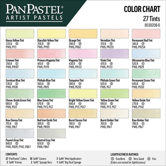 PanPastel Ultra Soft Artist Pastel Set 9ml 27/Pkg - Tints - Image 4