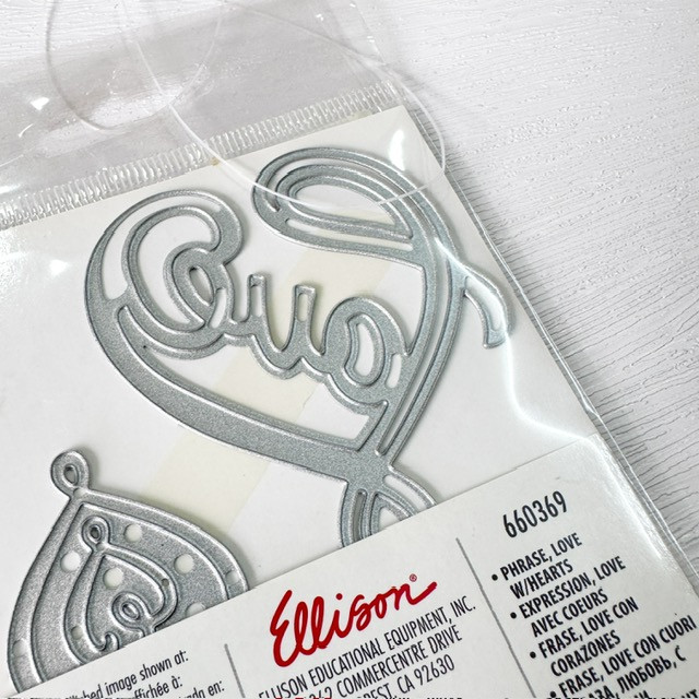 Sizzix Thinlits Dies - Phrase Love with Hearts by Jen Long - Image 3