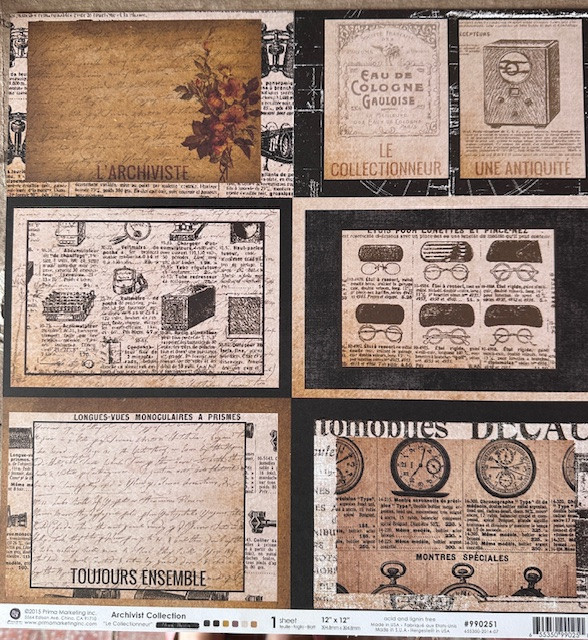 Prima Marketing ARCHIVIST Double Sided Paper - Le Collectionneur
