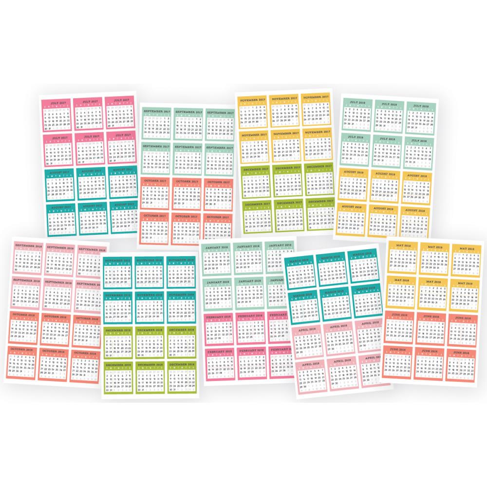 Simple Stories Planner Essentials Mini Stickers - Monthly (july 2017 - December 2018) - Image 2