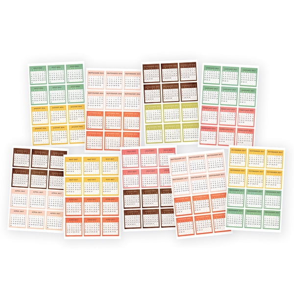 Simple Stories The Reset Girl 2016-2017 Mini Monthly Calendar Stickers - Image 2