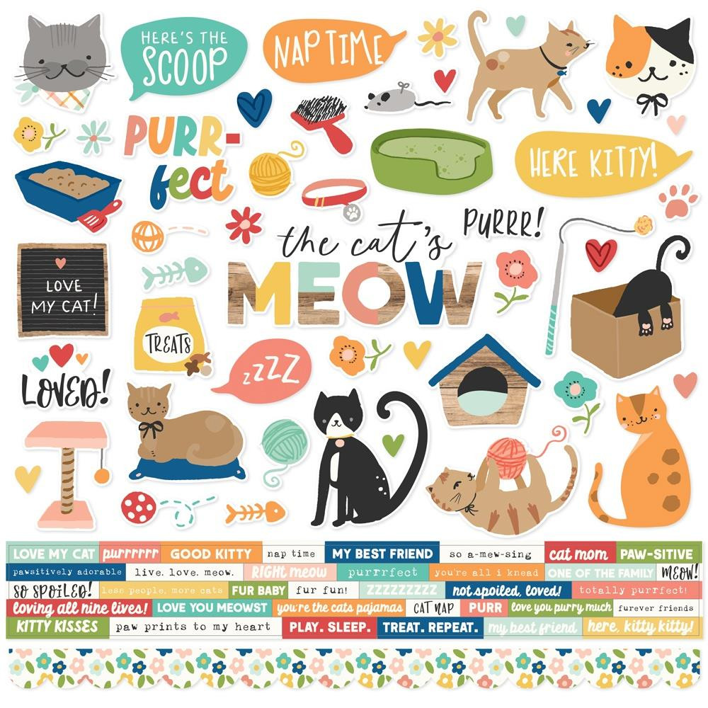Simple Stories - Fur Baby Cat Cardstock Stickers