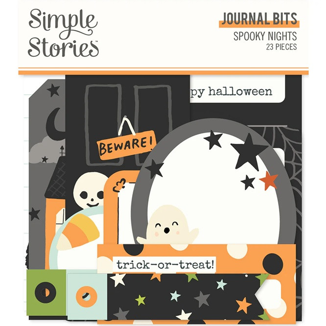 Simple Stories Spooky Nights Bits & Pieces Die-Cuts Ephemera 23/PkgJournal