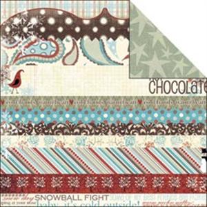 Fancy Pants Hot Chocolate Double-Sided Cardstock - Strips