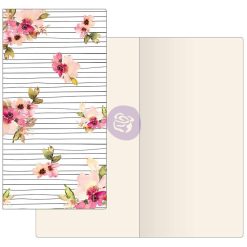 Prima Traveler's Journal Notebook Refill 32 Sheets - Scribble Lines Floral with Ivory Paper