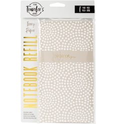 Prima Traveler's Journal Refill Notebook 4.3"X8.3" 32/Sheets - Dotted Circles W/Ivory Paper