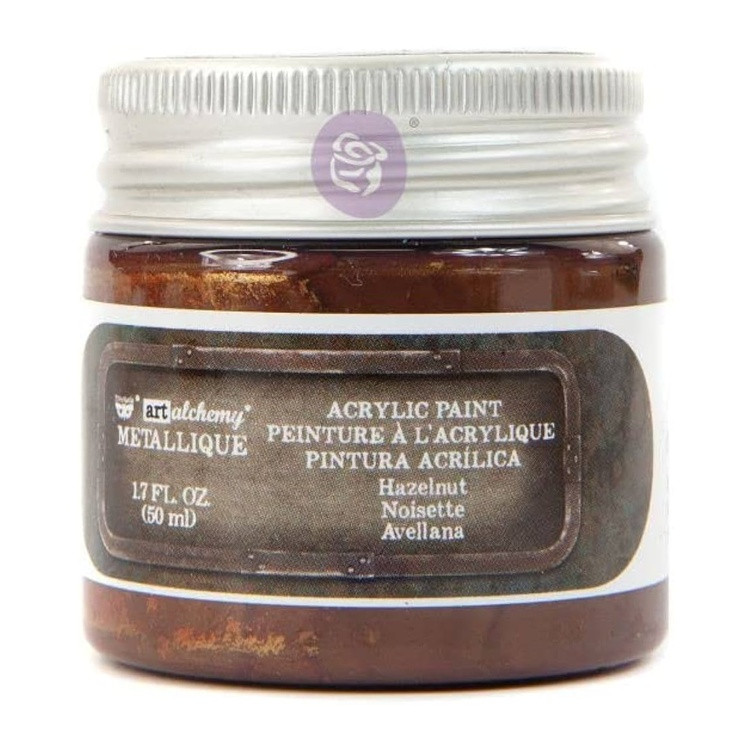 Finnabair Art Alchemy Metallique Acrylic Paint 1.7oz - Hazelnut