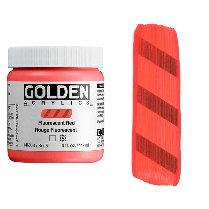 Golden Heavy Body Acrylics - Fluorescent Red (119 ml)