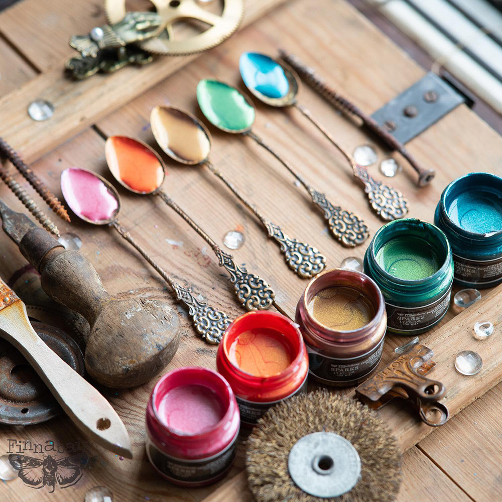 Finnabair Art Alchemy Metallique Acrylic Paint 1.7oz - Hazelnut - Image 3