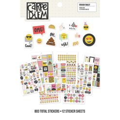 Simple Stories Carpe Diem Sticker Tablet - Emoji Love