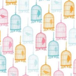 Prima Marketing Donna Downey Collection - 12 x 12 Screenprinted Canvas - Bird Cage
