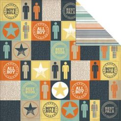 Echo Park Paper Brothers Double-Sided Cardstock - Stripe