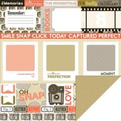 Echo Park Paper Oh, Snap Double Sided Cardstock - Journaling Cards