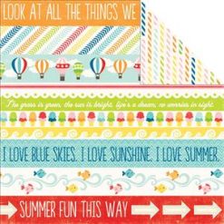 Echo Park Paper Perfect Summer Double Sided Paper - Borders