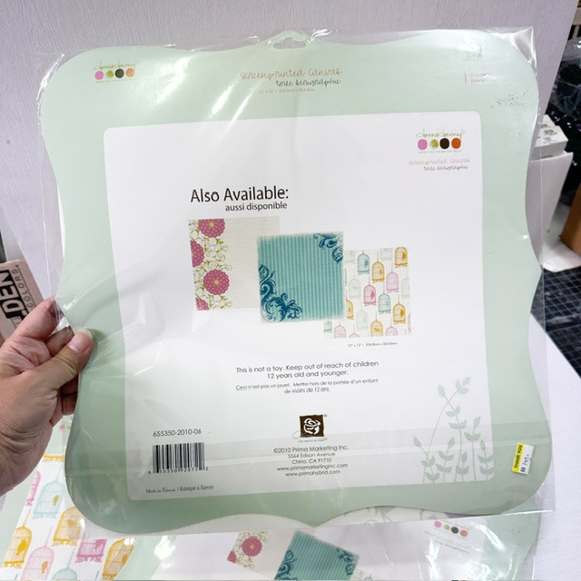 Prima Marketing Donna Downey Collection - 12 x 12 Screenprinted Canvas - Flowers - Image 3