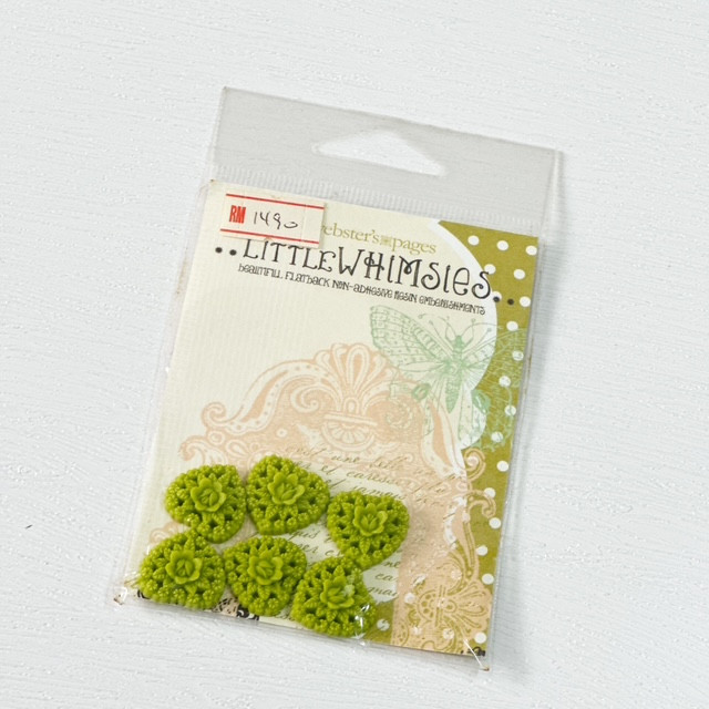 Webster's Pages Littles Whimsies - Green Heart - Image 3