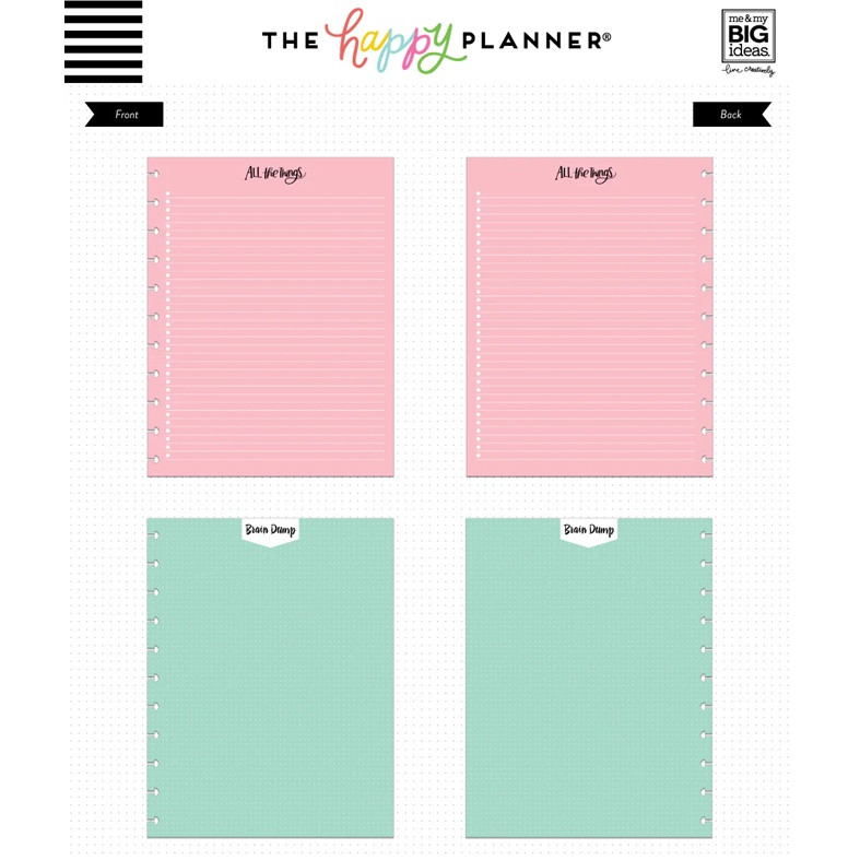 MAMBI Happy Planner Medium Fill Paper 40/Pkg - COLORED - Image 5
