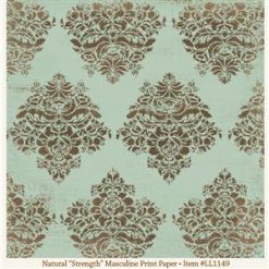 My Mind's Eye Laundry Line Glitter Paper - Strength Masculine