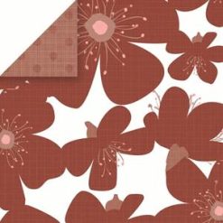 Chatterbox Powder Room Collection - Burgundy Kelly Flower